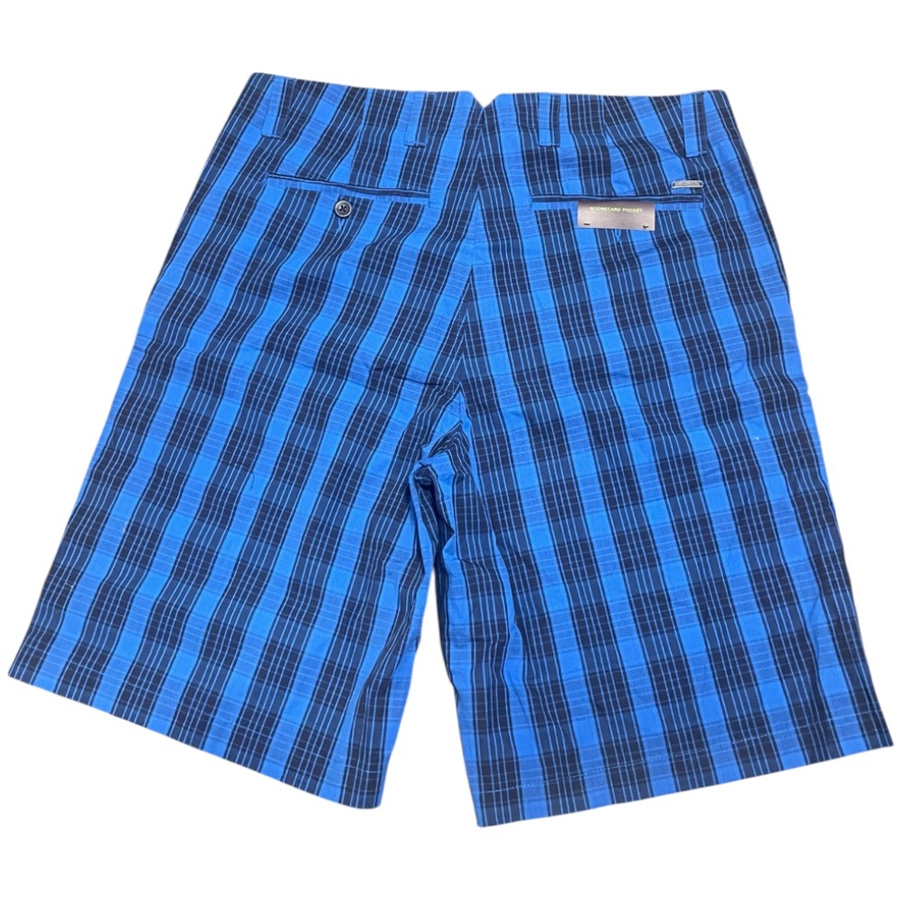 Shark Greg Norman for Tasso Elba Blue and Black Plaid Shorts - Picture 4 of 7